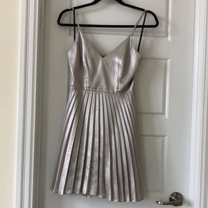 Silver Pleated Marciano Dress